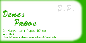 denes papos business card